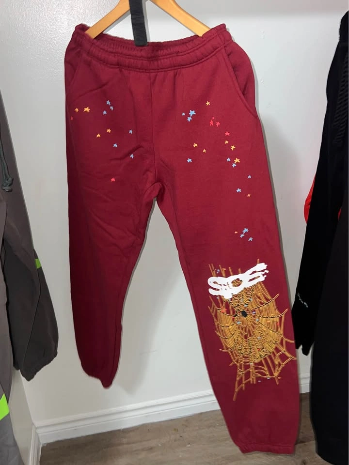 Sp5der 555 Worldwide Maroon Sweatpants - Premium Batch - photo 3