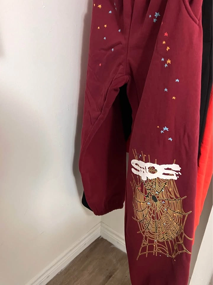 Sp5der 555 Worldwide Maroon Sweatpants - Premium Batch - photo 5