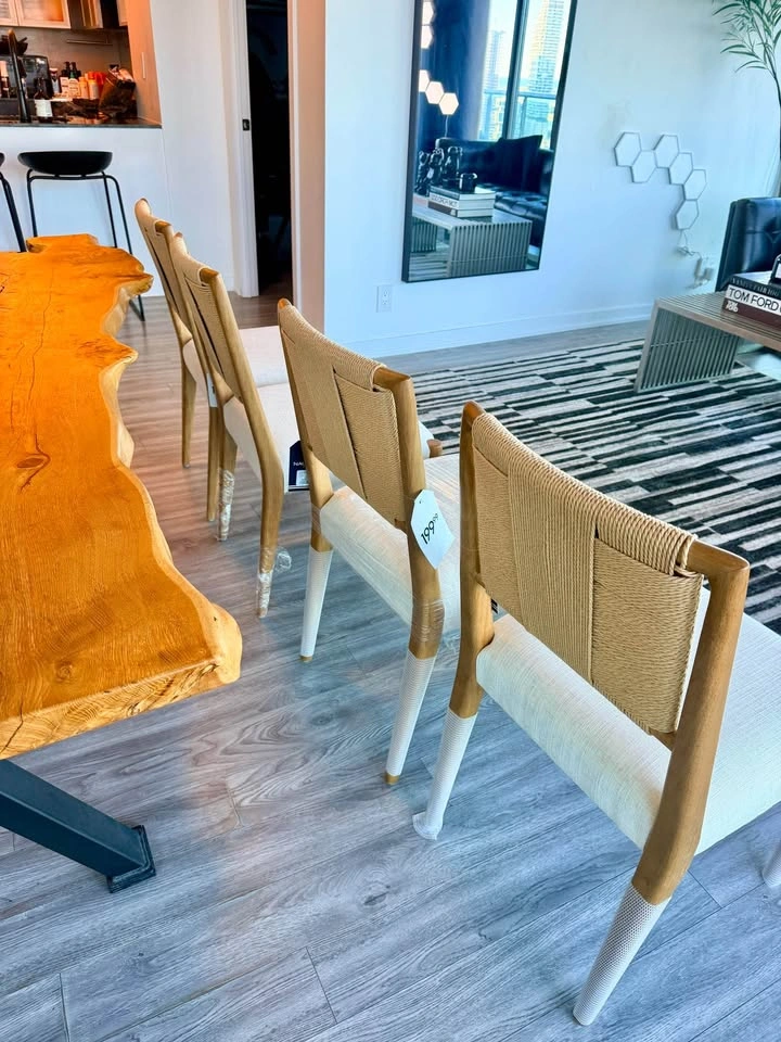 (SET OF 4) New with Tags Nautica Woven Back Dining Chairs - photo 3