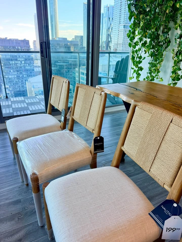(SET OF 4) New with Tags Nautica Woven Back Dining Chairs - photo 4