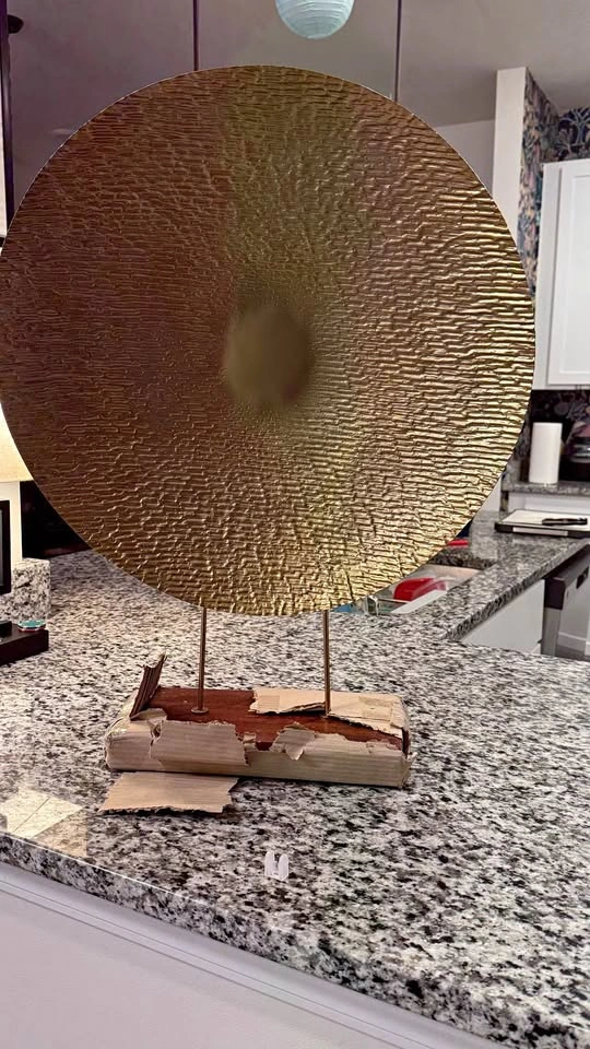 metal Sculpture - metal gold decor