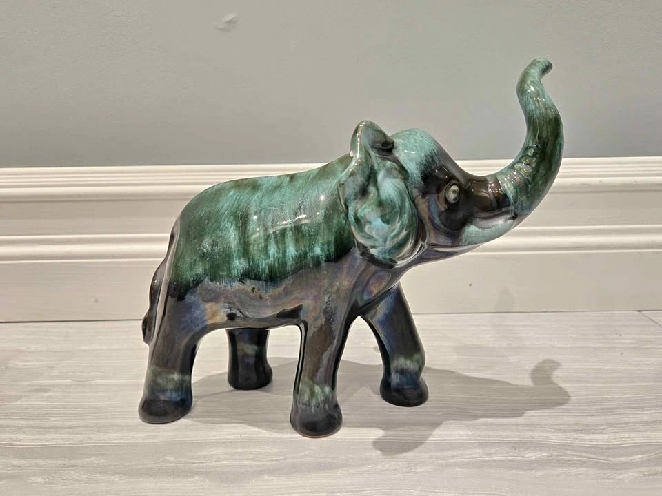 Vintage Blue Mountain Pottery Elephant Figurine
