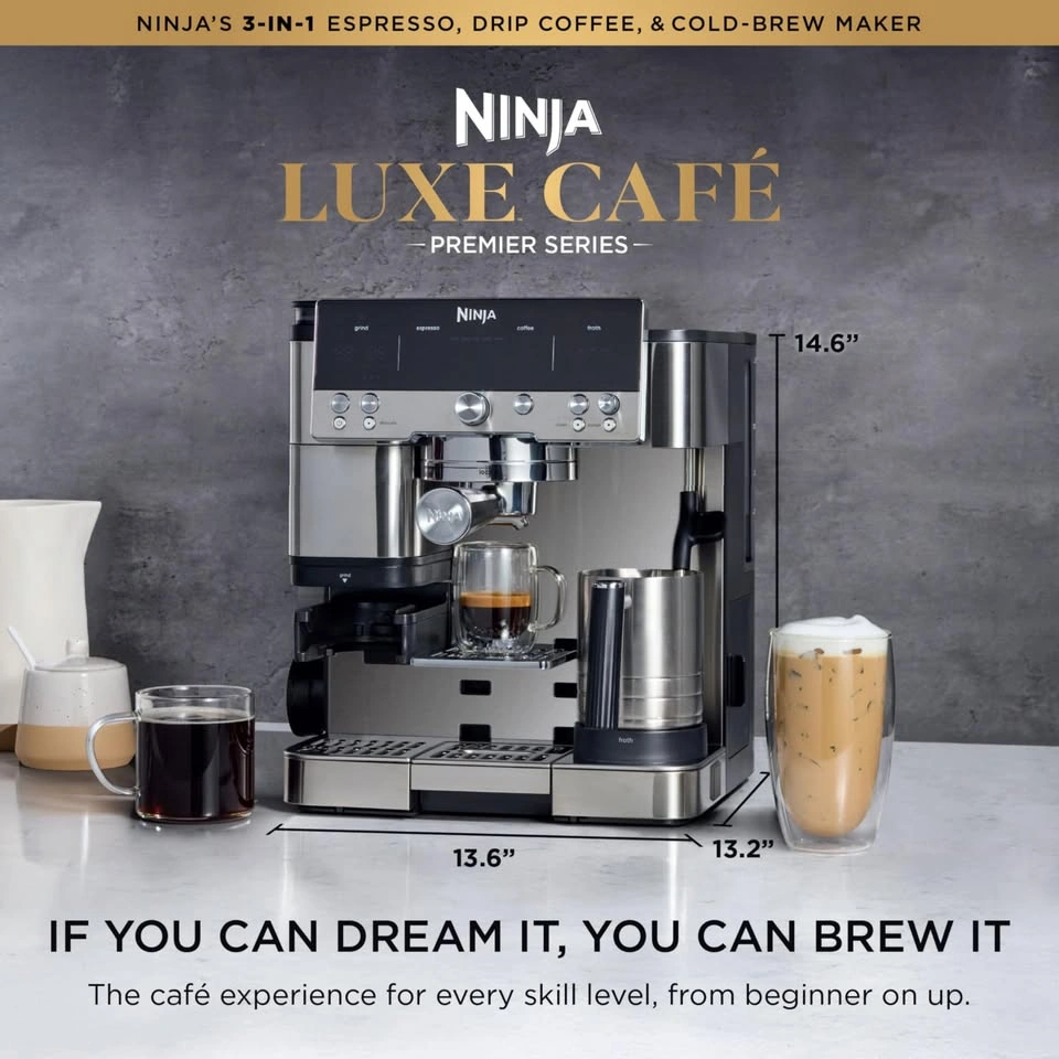 Ninja Luxe Café Premier Espresso, Drip Coffee, Cold Brew - photo 2