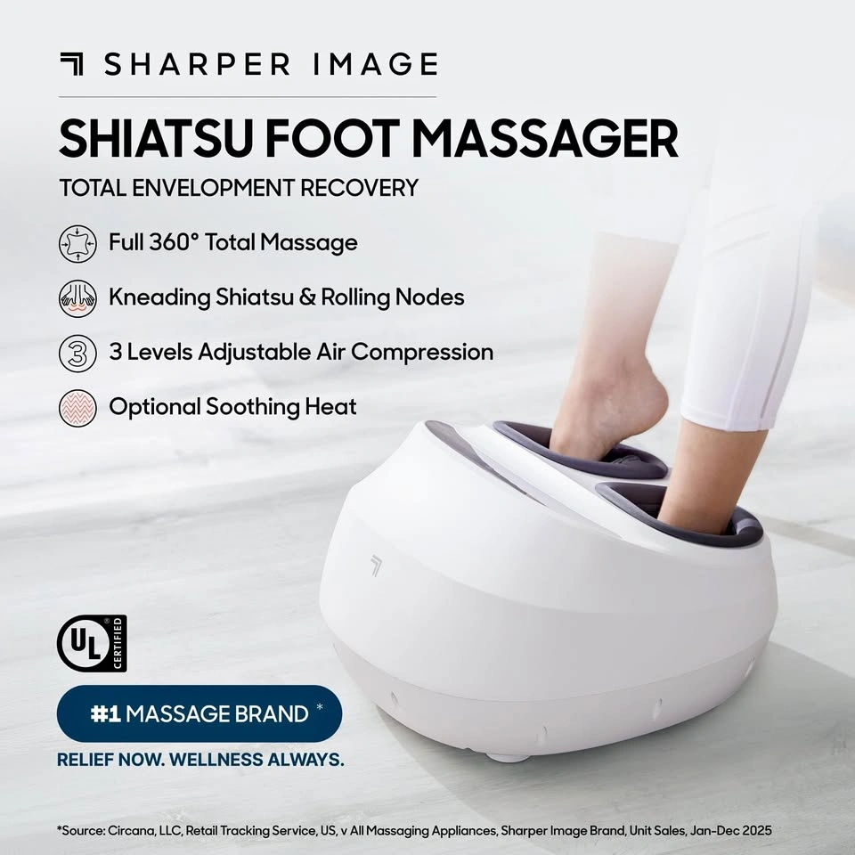 Sharper Image Shiatsu Foot Massager with Heat & Deep Kneading