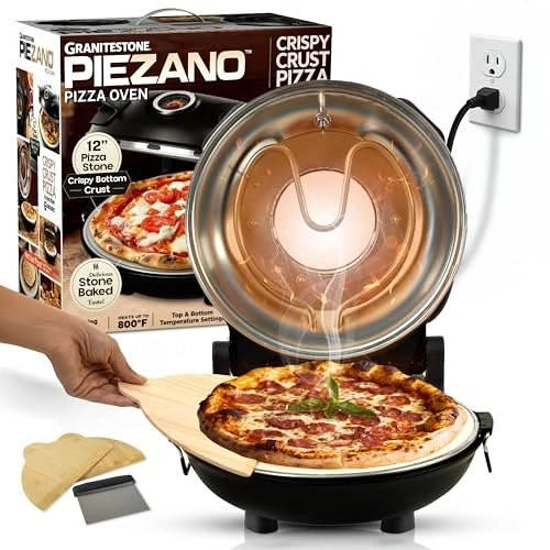 PIEZANO 12" Electric Pizza Oven Indoor Countertop Pizza Maker