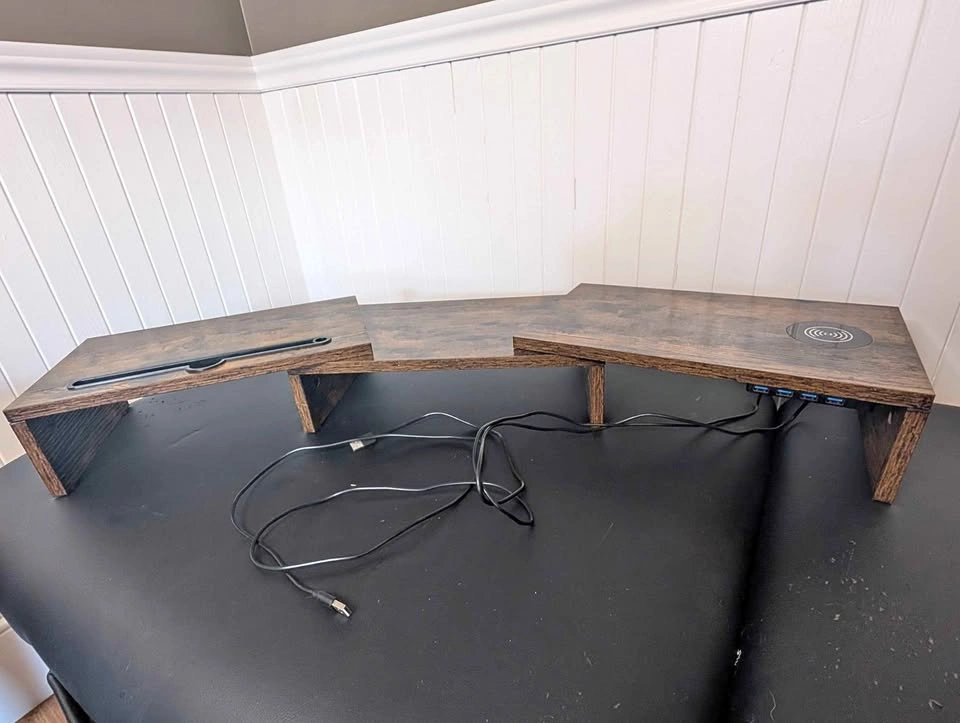 Monitor stand with charger & usb ports
