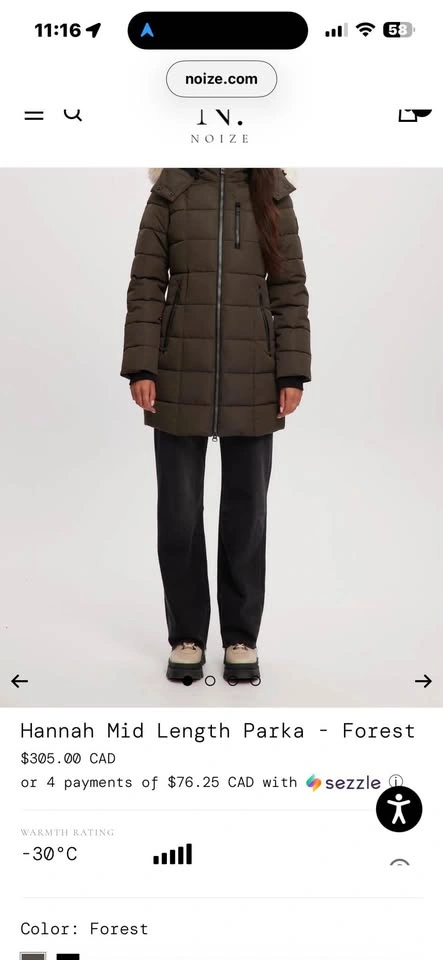 NOIZE Winter Puffer Jacket – Size L/C - photo 3