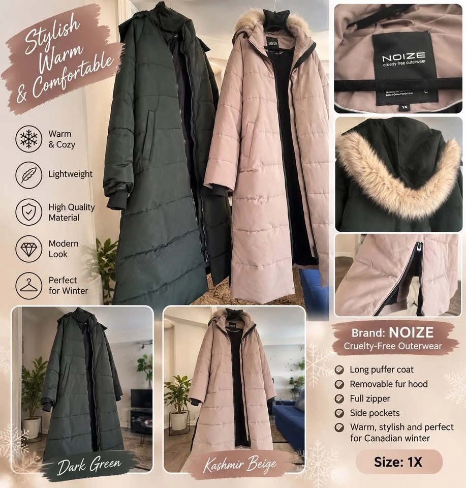 NOIZE Long Puffer Winter Coats - photo 2