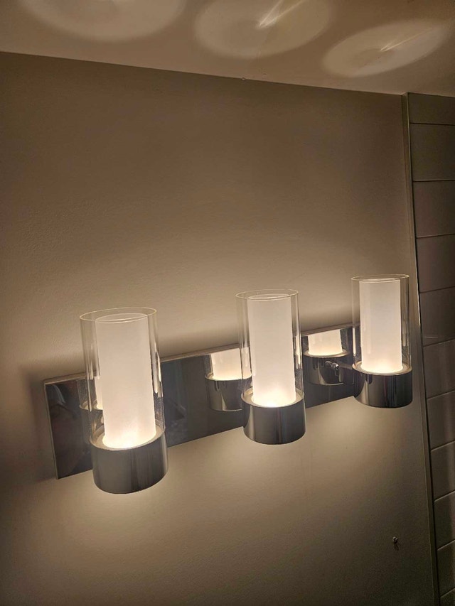 Three-Light Chrome Vanity Wall Sconce - photo 2