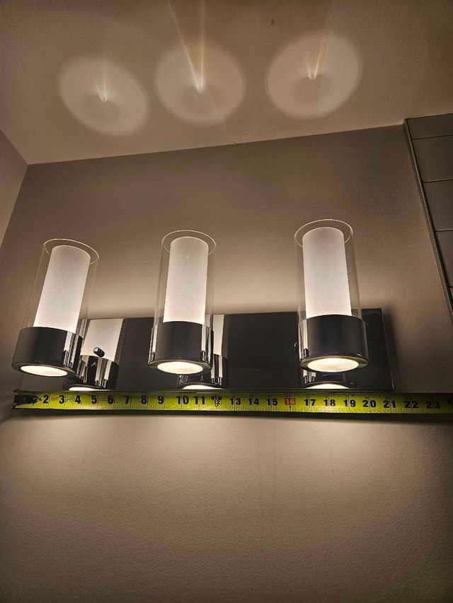 Three-Light Chrome Vanity Wall Sconce - photo 3