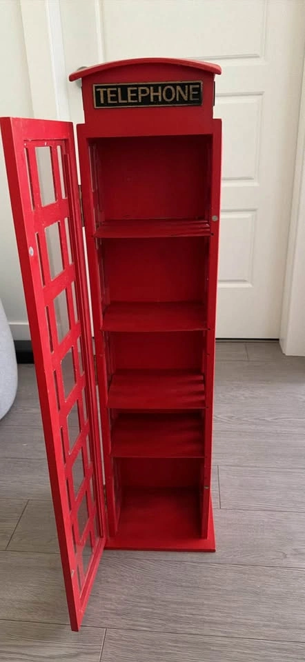 Red London Telephone Booth Storage Cabinet - photo 2