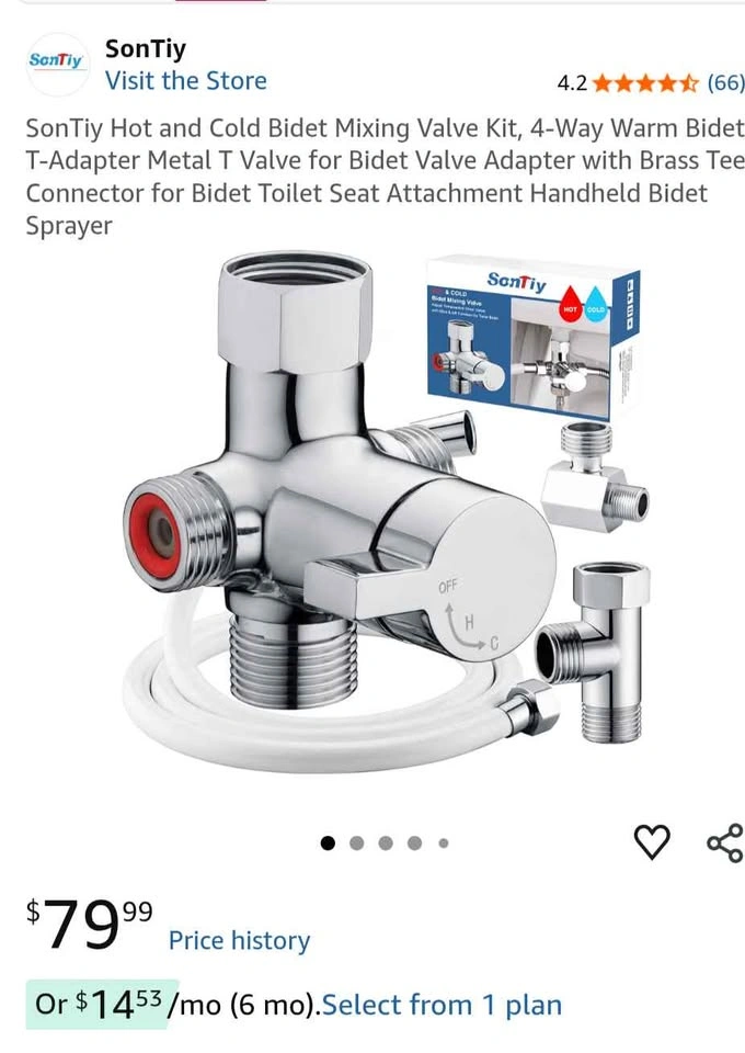 Hot/cold mixing valve for bidet - photo 3