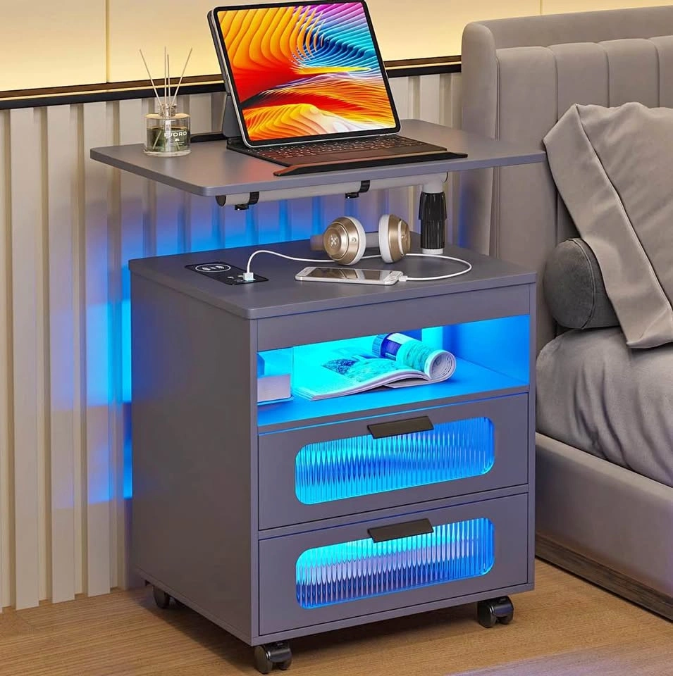 Brand new in box. Nightstand with Wireless Charging Station