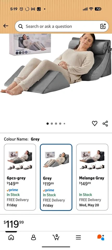 Wedge pillow set