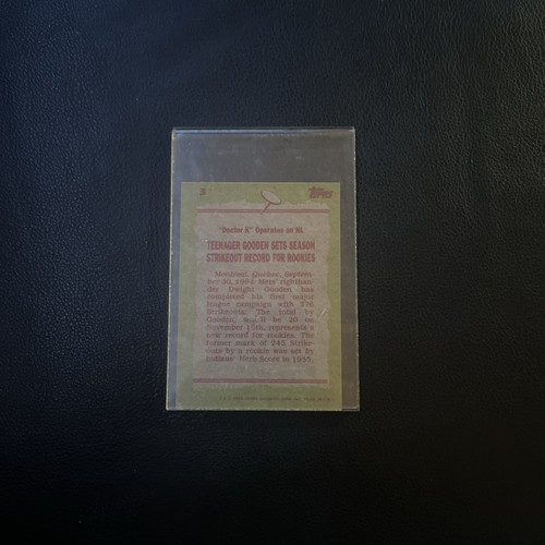 1985 Topps Dwight Gooden #3 Record Breaker Tiffany RC - photo 2