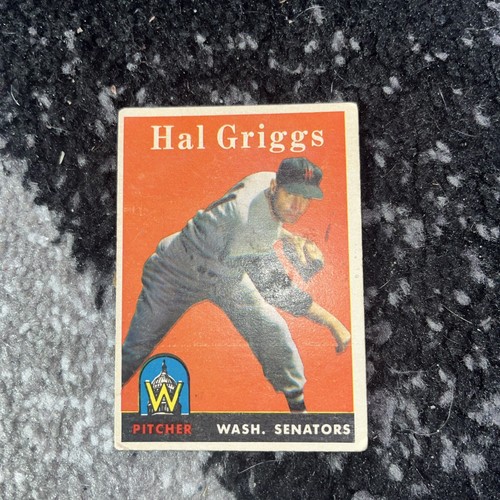 1958 Topps # 455 Hal Griggs Card Washington Senators