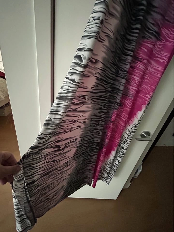 Pink and Black Zebra Print Sleeveless Maxi Dress - photo 2