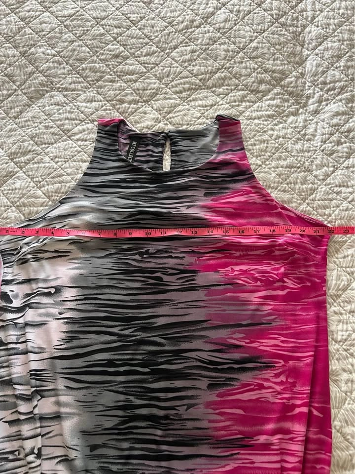 Pink and Black Zebra Print Sleeveless Maxi Dress - photo 5