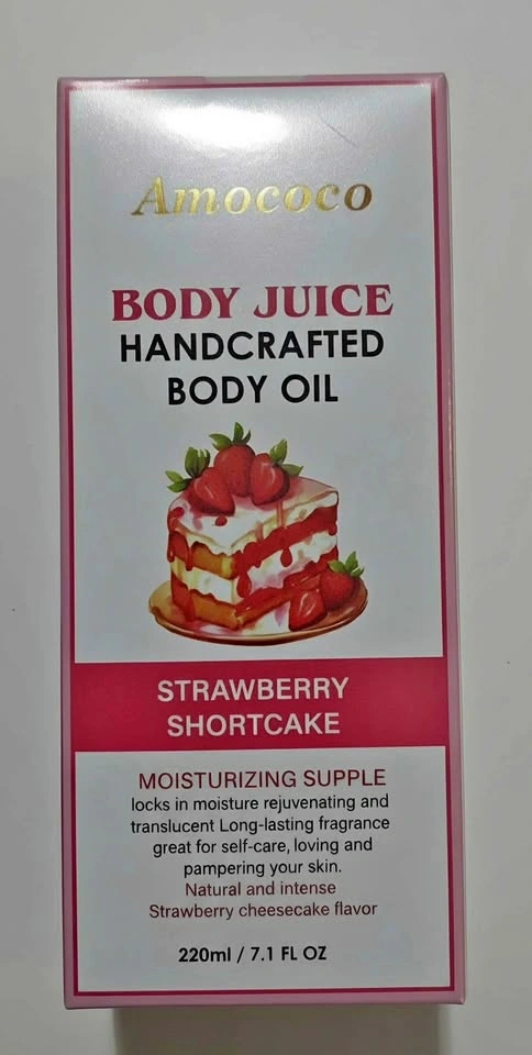 Amococo Body Juice Handcrafted Body Oil Strawberry Shortcake 220