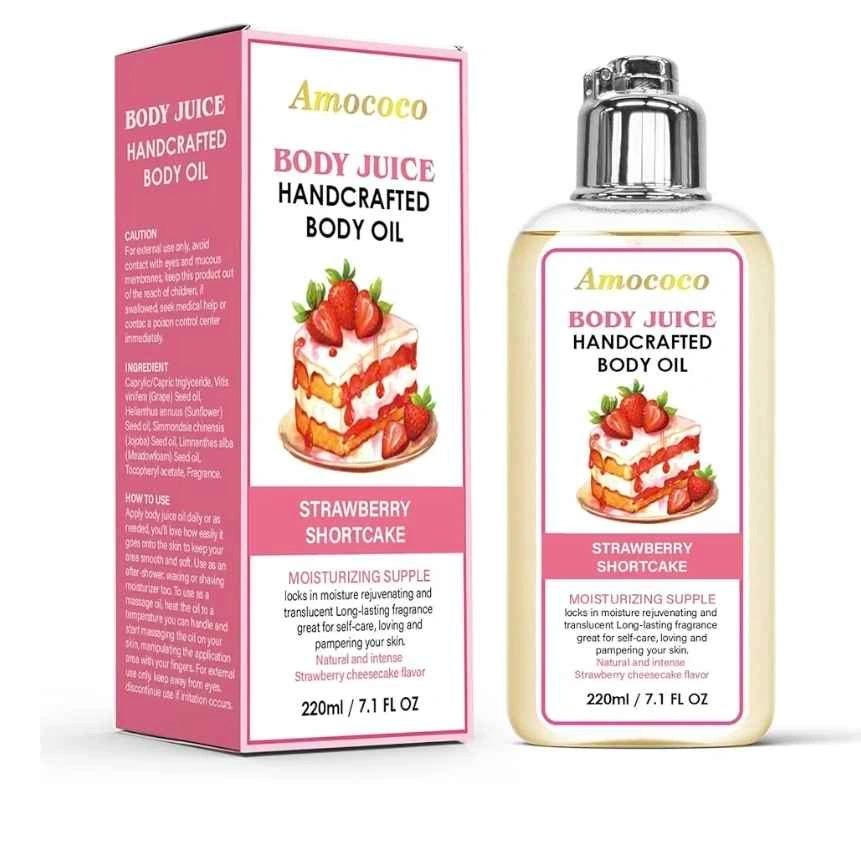 Amococo Body Juice Handcrafted Body Oil Strawberry Shortcake 220 - photo 2