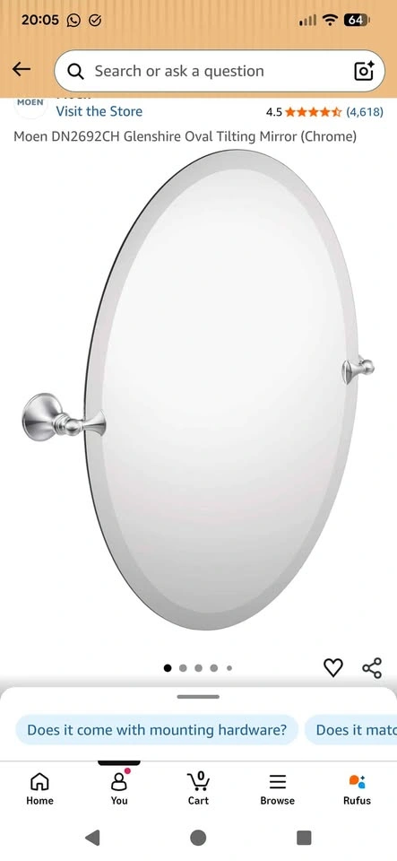 Moen Glenshire Oval Tilting Mirror - photo 2