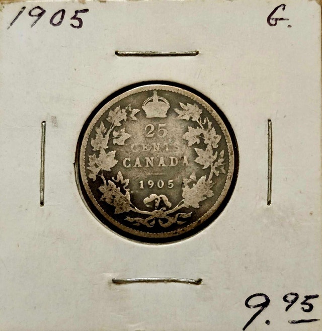 1905 Edward VII Sterling Silver Quarter - photo 2