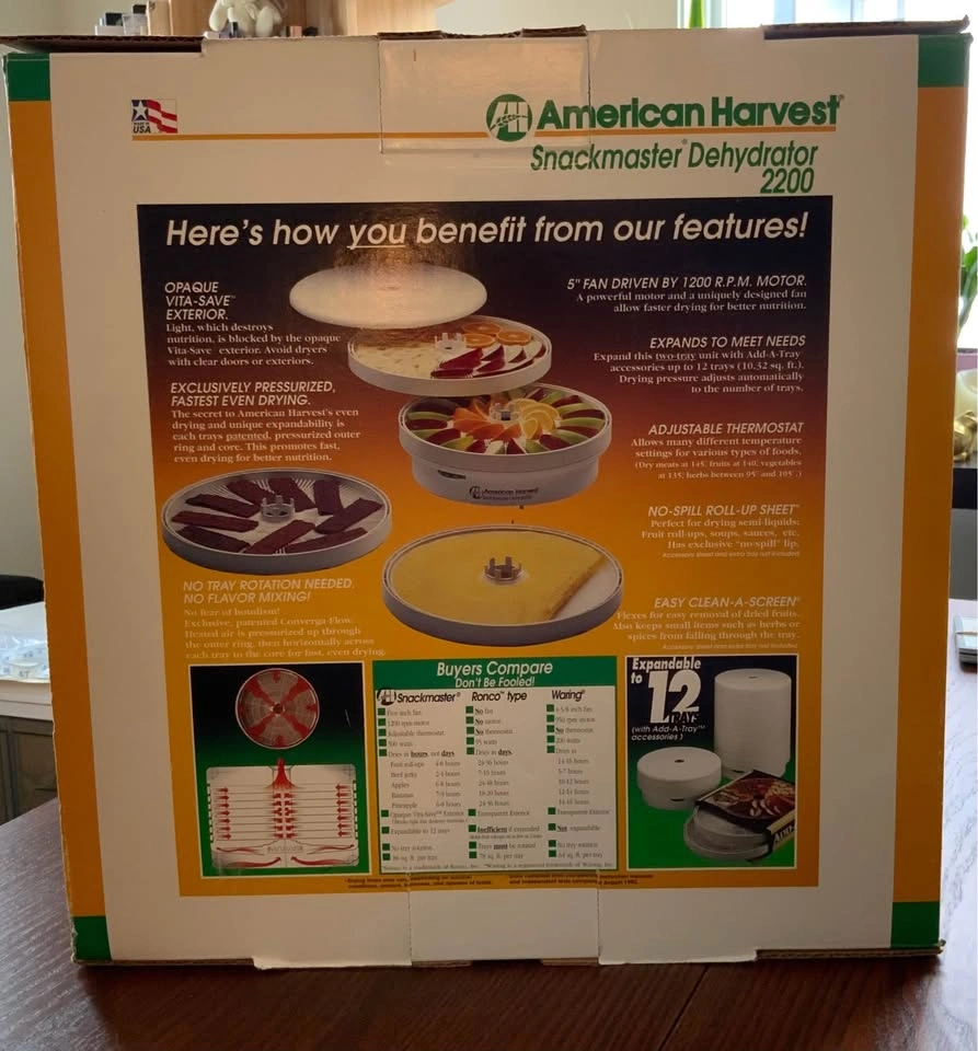American Harvest Snackmaster Dehydrator 2200 - photo 2