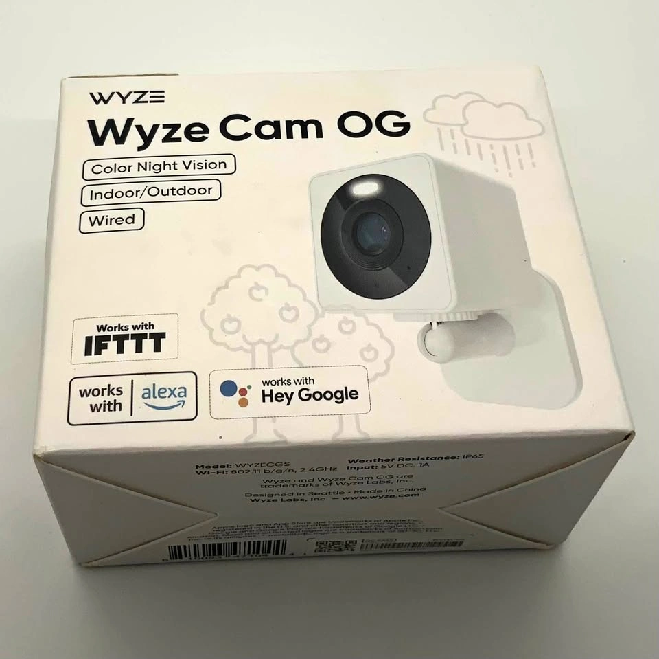 Wyze Cam OG, indoor/outdoor, colour vision, wired