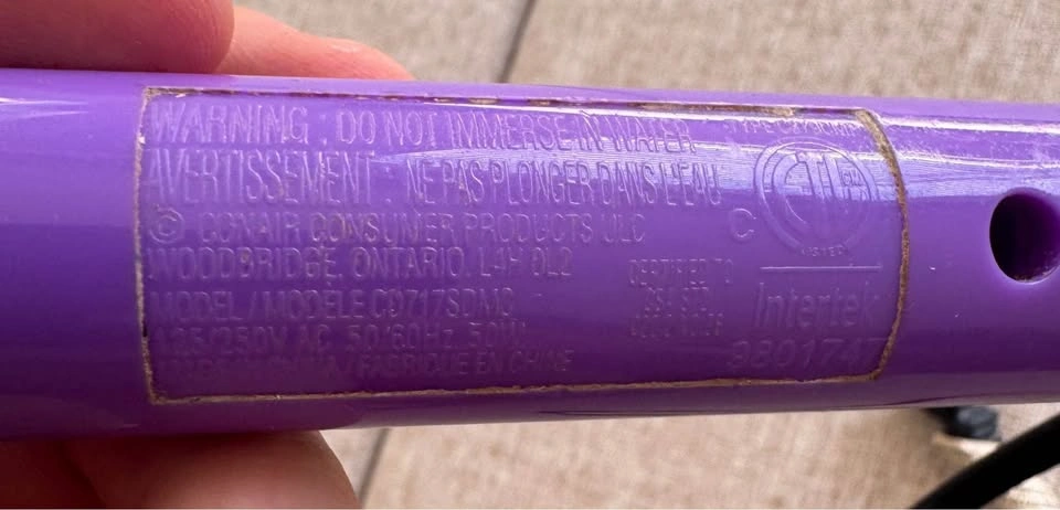 Conair Adjustable Heat Curling Wand / Hair Curler – Purple - photo 5