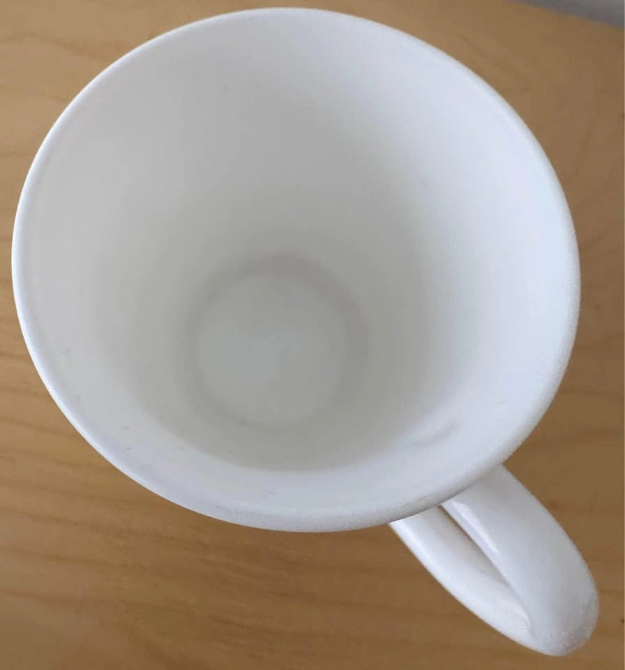 Vintage ARC France White Milk Glass Mug – Faceted Swirl Design - photo 2