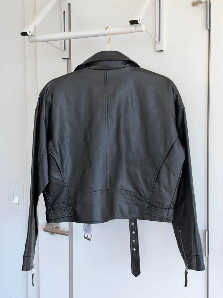 BNWT Max Studio Black Faux Leather Jacket - photo 2