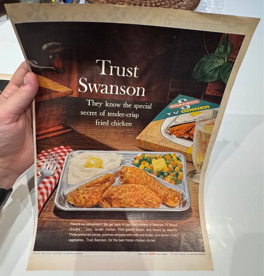 Vintage Swanson TV Dinner Advertising Lot - 2 Original Ads - photo 4