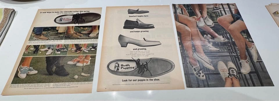 Vintage Hush Puppies Shoe Advertising Lot – 3 Original Ads - photo 2