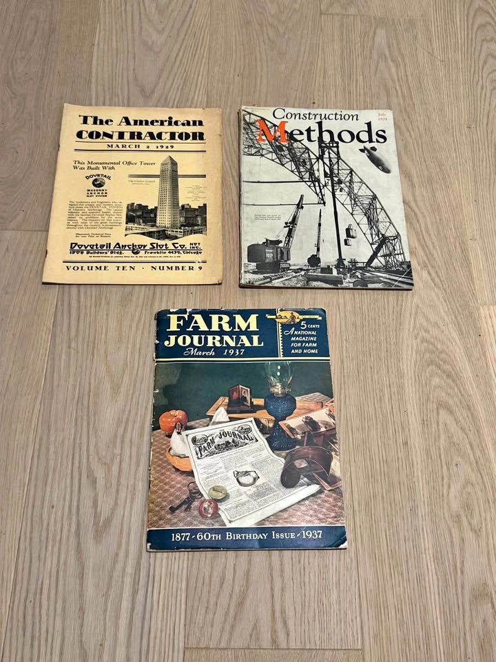Vintage 1929–1937 Magazine Lot – American Contractor, Constructi