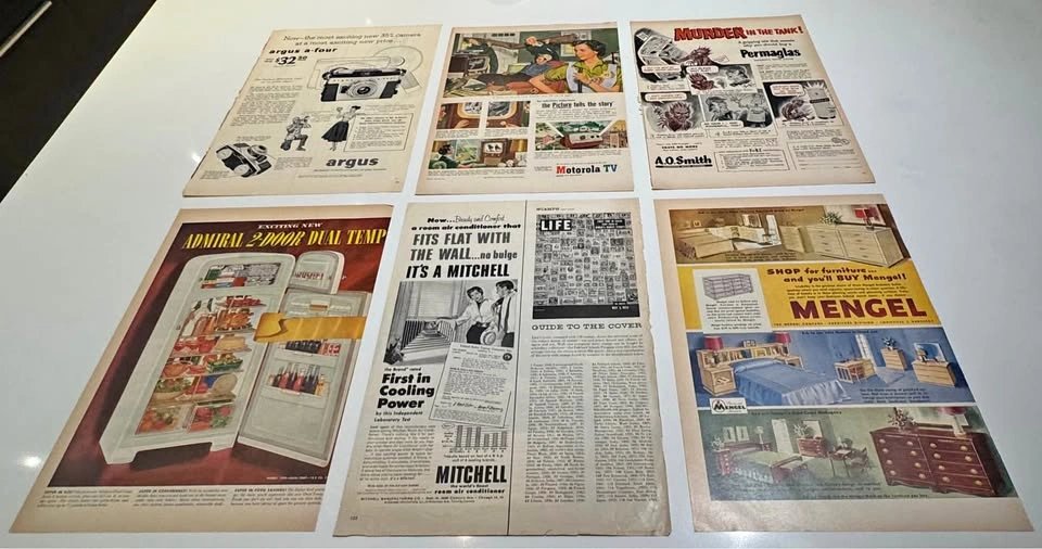 Vintage 1950s Magazine Advertisement Collection