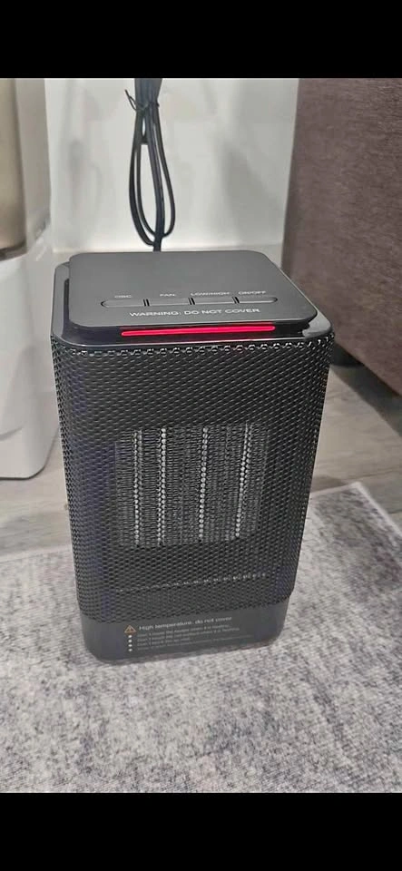 Small desk heater with oscillation and auto shut off