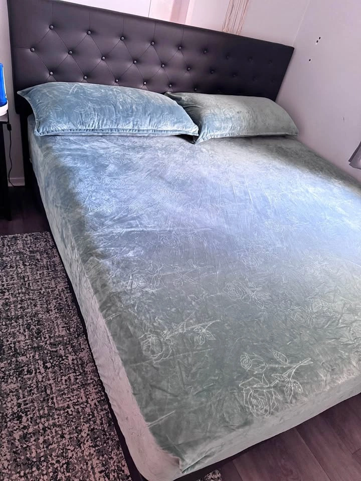 King size bed frame and mattress