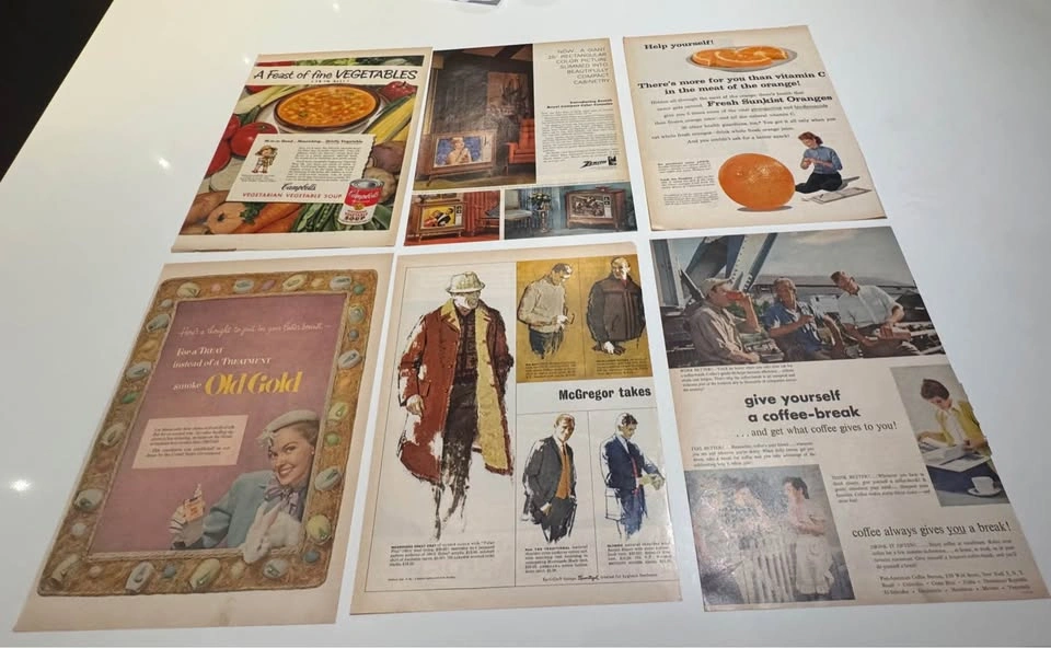 Vintage Food Advertising Lot - 6 Original Magazine Ads - photo 2
