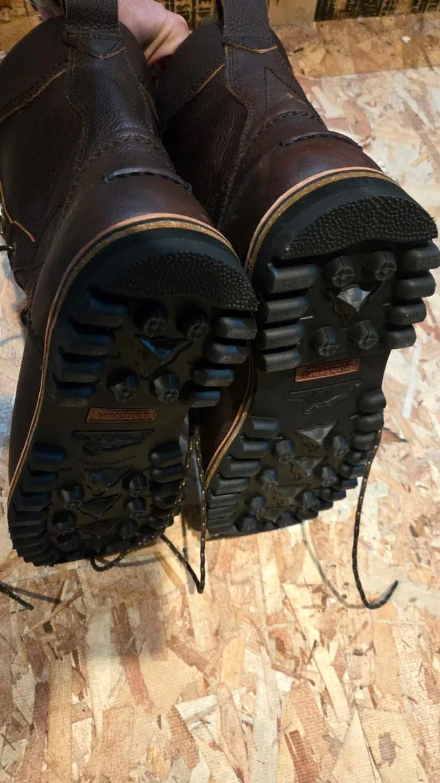 un worn irish settler elk tracker boots image indicator(2)