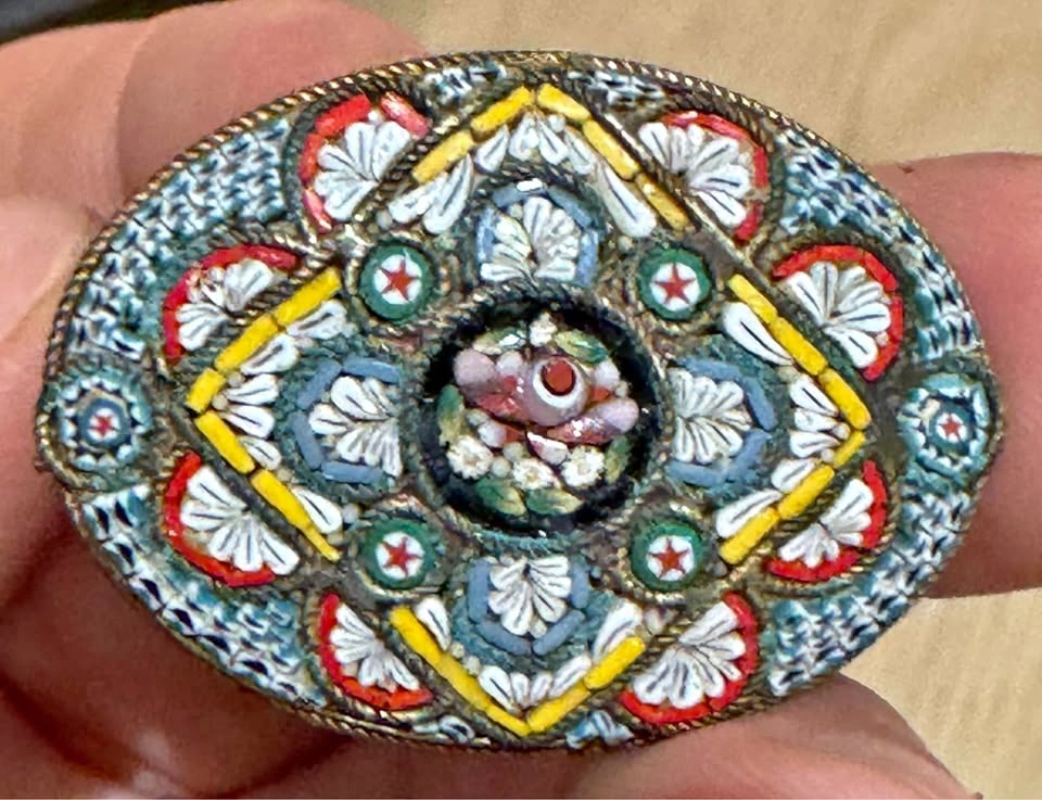Italian Micro Mosaic Brooch
