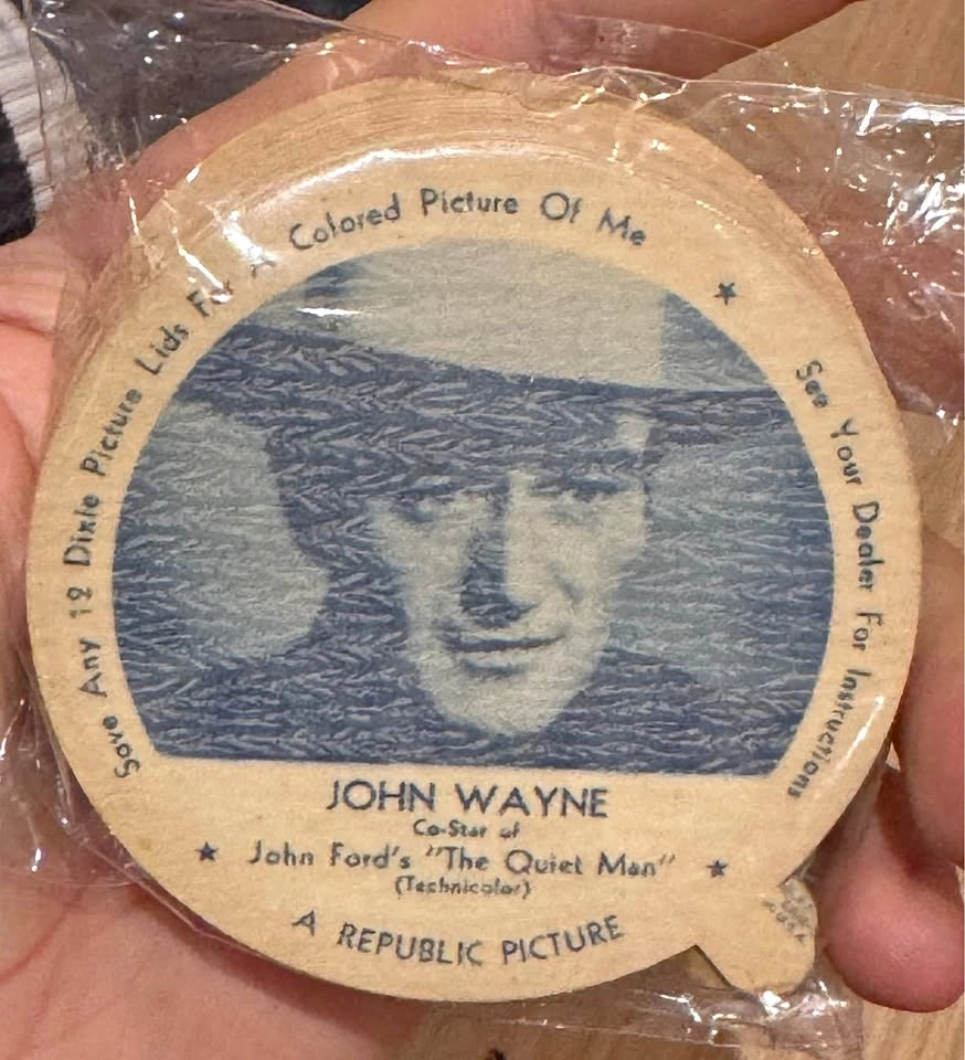 Vintage 1952 John Wayne Dixie Cup Ice Cream Picture Lids