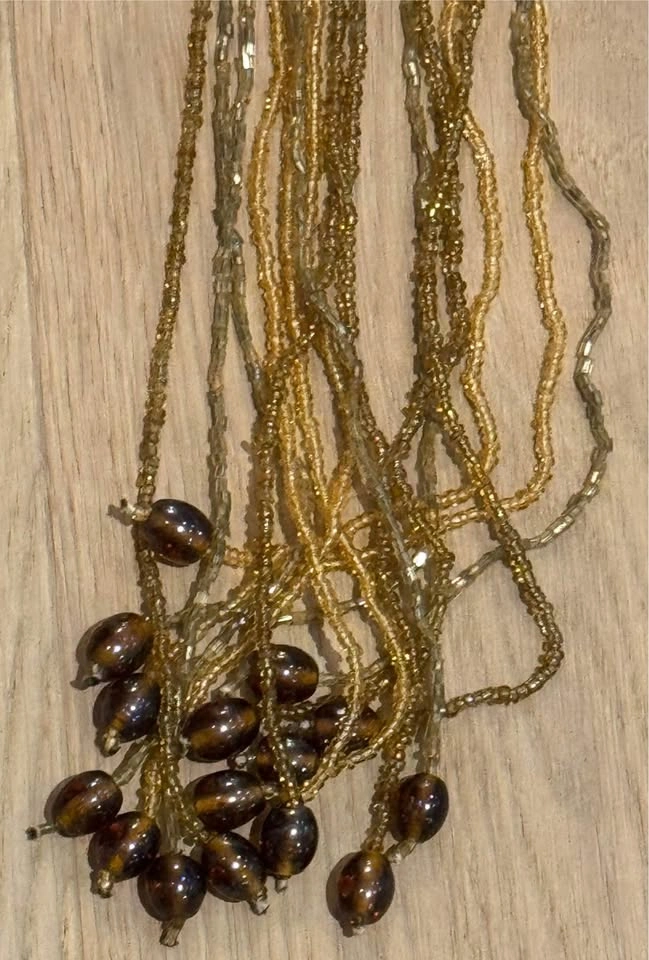 Large Vintage Multi-Strand Amber Beaded Necklace - photo 3