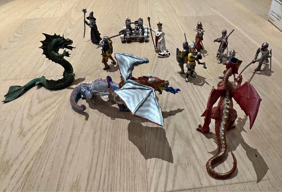 Retired Papo & Schleich Medieval Fantasy Figure Lot