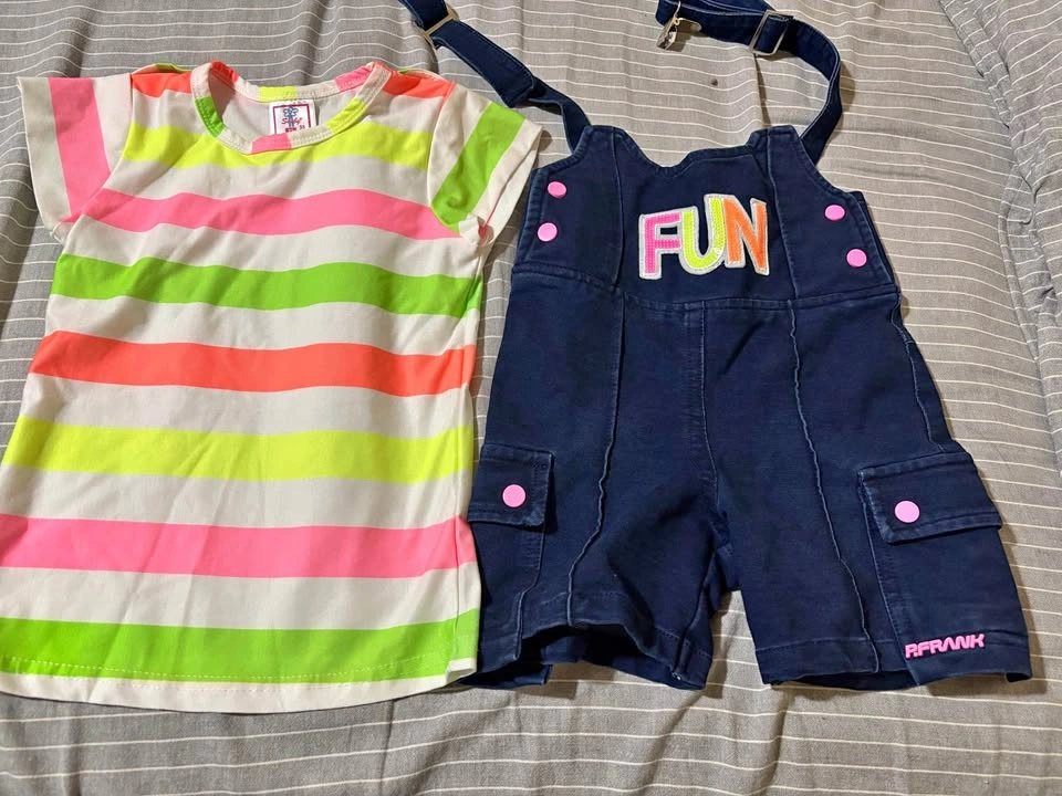 Girls' Clothing Bundle - Dresses, Overalls, and Jeans