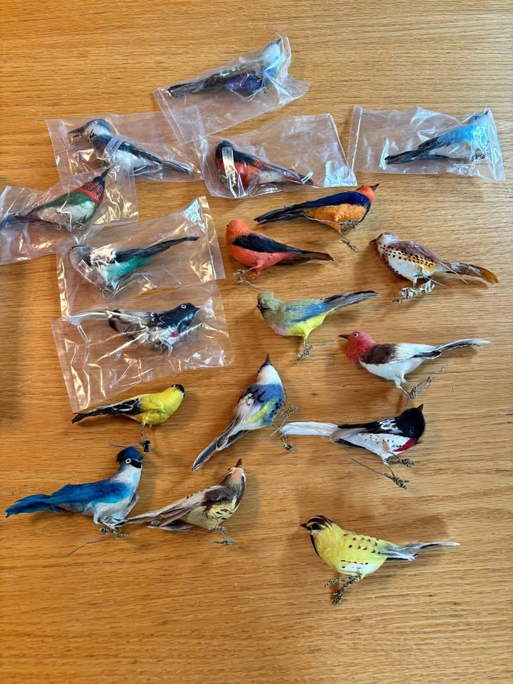 Vintage Made in Hong Kong Artificial Bird Lot of 18