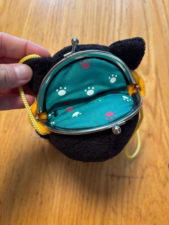 Kawaii Black Cat Plush Crossbody Coin Purse Bag - photo 3