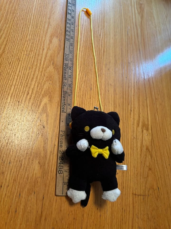 Kawaii Black Cat Plush Crossbody Coin Purse Bag - photo 4