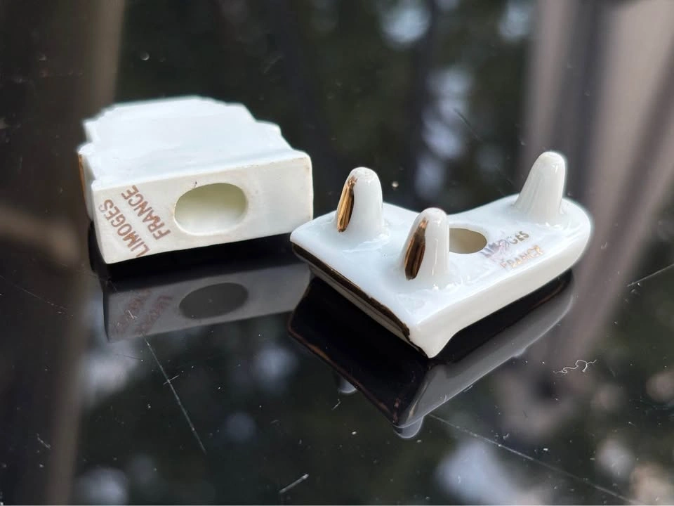 Limoges France Miniature Porcelain Piano/Cabinet Set - photo 3