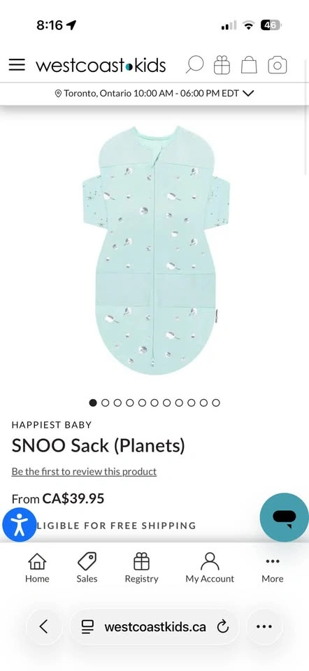 SNOO sleepSack (Planets), teal size S (0-2 months), giftable - photo 2
