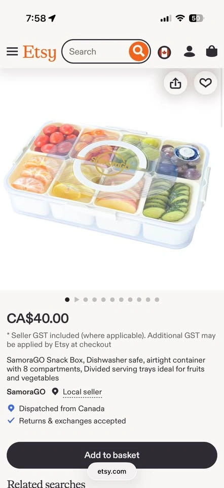NEW SamoraGO Snack Box, 8 compartments - 2 available - photo 2